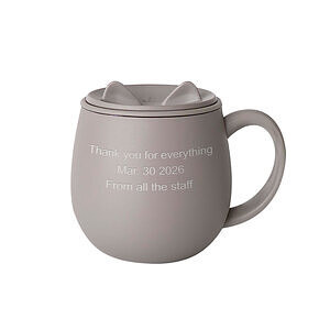 猫咪马克杯 灰褐色