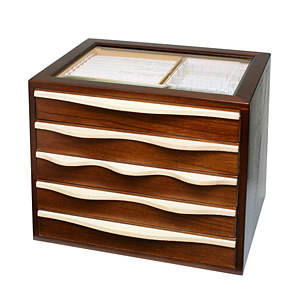 多层木质首饰盒 棕色 L