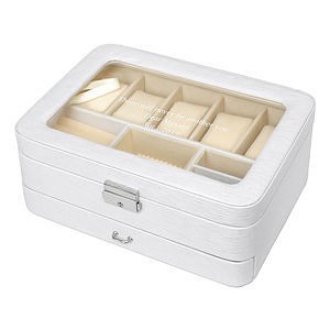 双层首饰盒手表盒 白色
