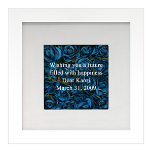 蓝玫瑰立体画框