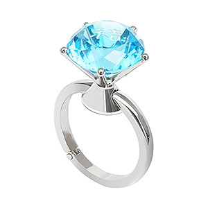钻石戒指型创意挂包钩 蓝色