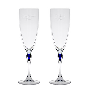 法国 Venice Sapphire 蓝宝石水晶香槟对杯