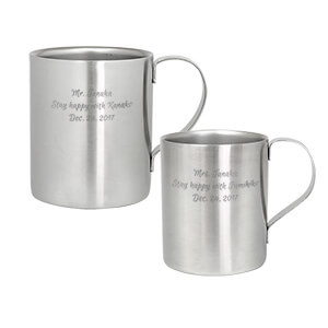 双层不锈钢情侣对杯马克杯