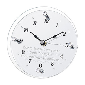 圆镜子莱英石挂钟时钟