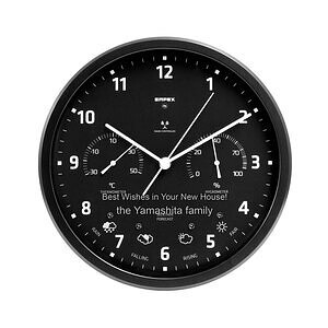 圆型挂钟＆温湿度计（电波时钟）