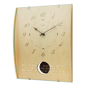 原木色木制电波闹钟