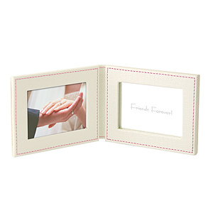 白色皮夹式化妆镜