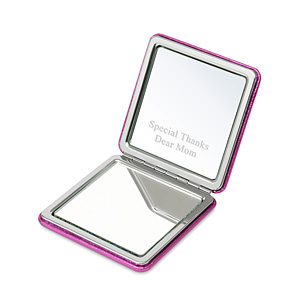 炫彩紫色方形化妆镜