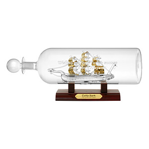 Mayflower Glass 一帆风顺手工艺术玻璃瓶摆件 快船 Cutty Sark 号