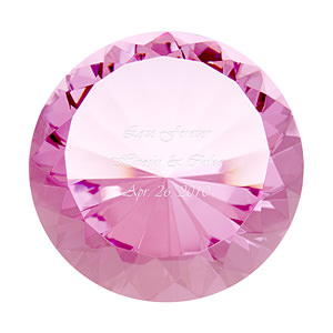 钻石水晶摆件 紫红