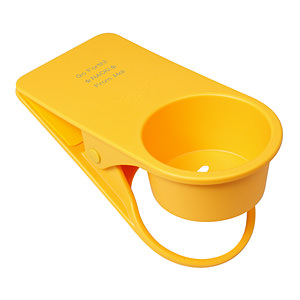 创意夹子式杯托 黃色