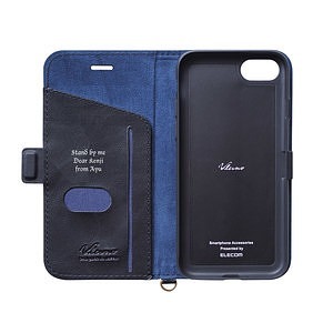 iPhone 8/7 软皮革侧开护套 黑色