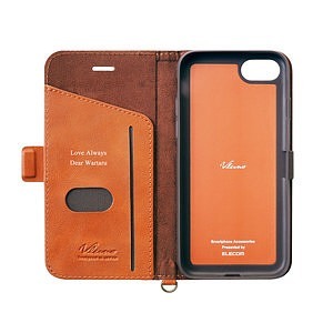 iPhone 8/7 软皮革侧开护套 棕色