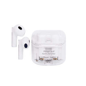 透明壳无线蓝牙耳机 白色
