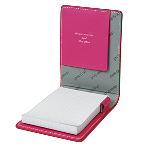 便笺皮夹 桃红色