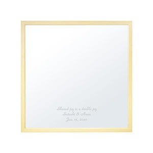 带磁铁镜子 原木色正方形