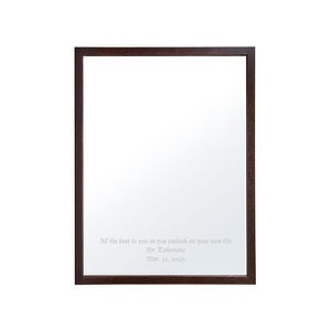 带磁铁镜子 棕色长方形