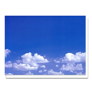 蓝天白云贺卡