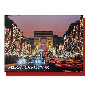灯光大道圣诞贺卡
