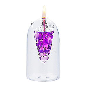 玻璃油灯 紫葡萄