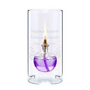 玻璃油灯 紫色球