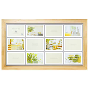 日本珍藏简约系列木制大相框 自然原木色12张照片