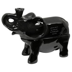 reac Japan 陶瓷大象创意香熏炉盘香蚊香器 黑色