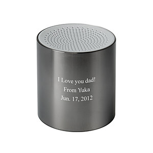 金属圆柱音响扬声器 深银色