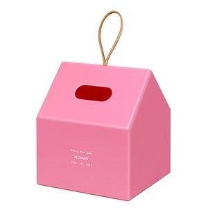 房子式纸巾盒 桃红色