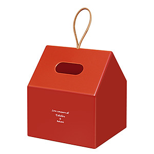 房子式纸巾盒 大红色
