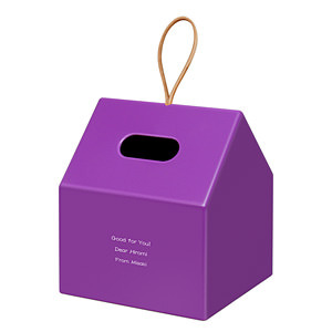 房子式纸巾盒 紫色
