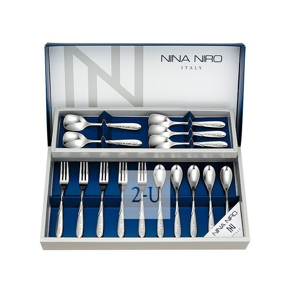 NINA NIRO 西餐餐具套装咖啡西点叉勺15件礼盒