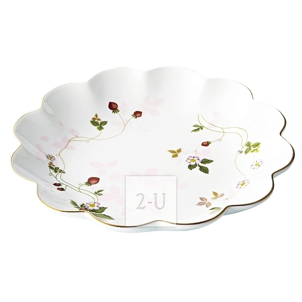 韦奇伍德 野草莓 骨瓷花形大盘