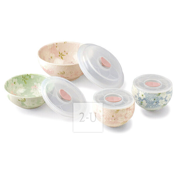 宇野千代 花笑 陶瓷保鲜碗套装 樱花 4件套