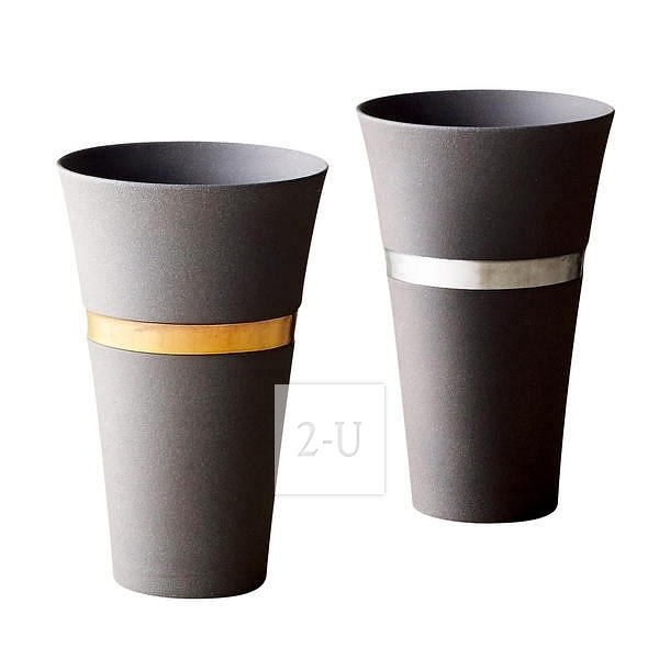J-mode 金银环粗陶杯情侣对杯夫妻杯