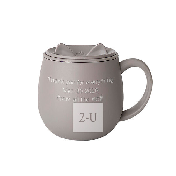 猫咪马克杯 灰褐色