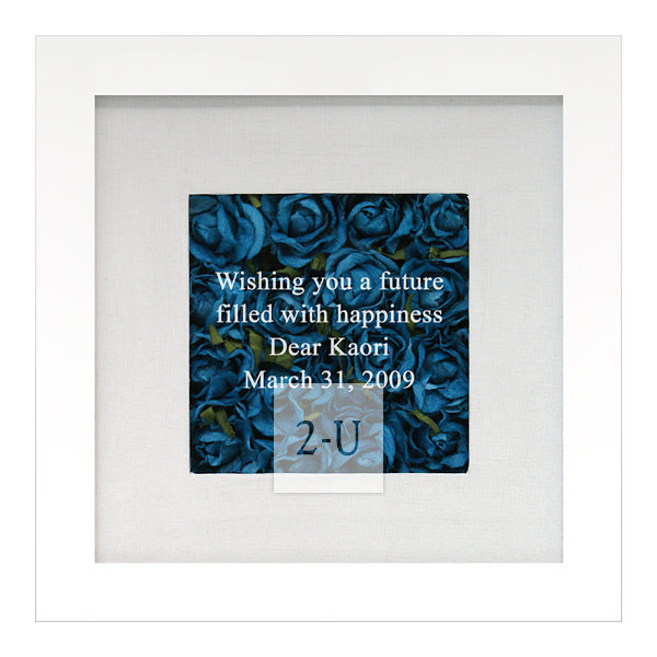 蓝玫瑰立体画框