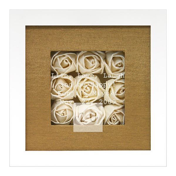 白玫瑰立体画框