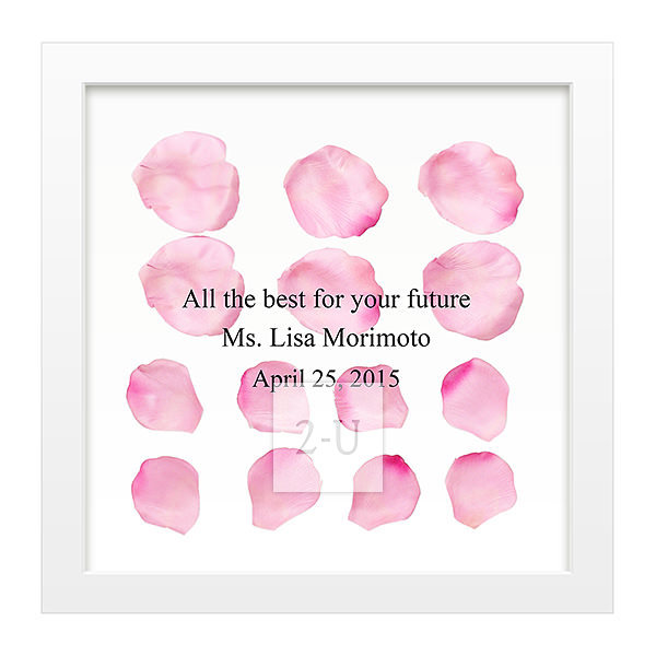 玫瑰花瓣透明框 粉红