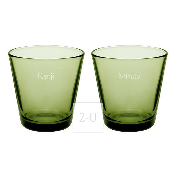 芬兰伊塔拉 iittala 牌 Kartio 系列苔绿色坦布勒对杯