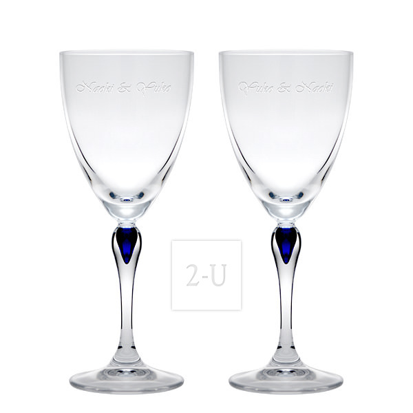 法国 Venice Sapphire 蓝宝石水晶葡萄酒对杯