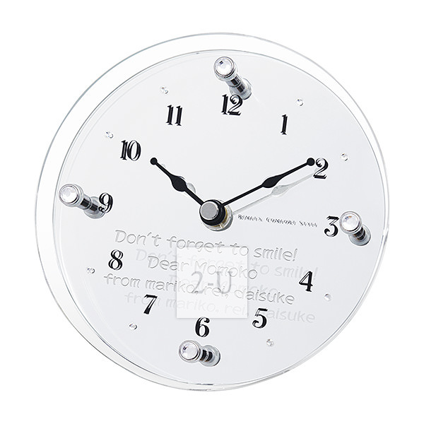 圆镜子莱英石挂钟时钟