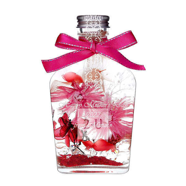 永生花浮游花瓶植物标本瓶（Herbarium） M号 粉桃红