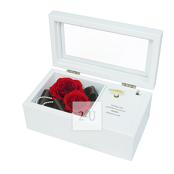 保鲜花音乐盒 大红玫瑰经典款