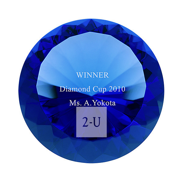 蓝色钻石水晶摆件