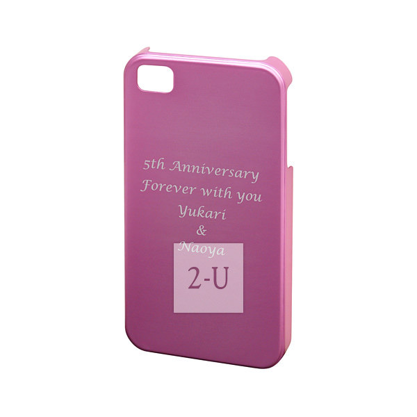 iPhone 4/4S 手机壳 diy 铝机身外壳 桃红色