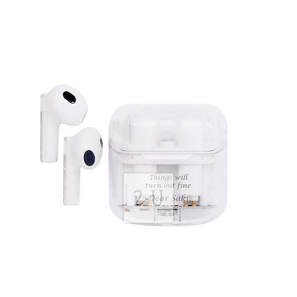 透明壳无线蓝牙耳机 白色