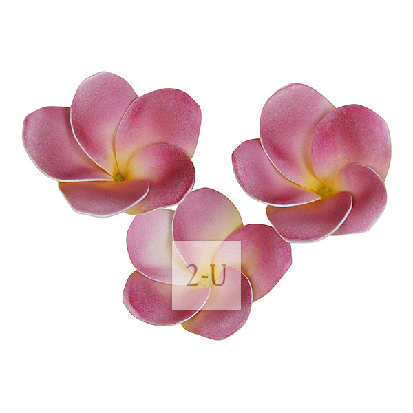 仿真人造 Plumeria 鸡蛋花磁铁吸附家居装饰 紫红色