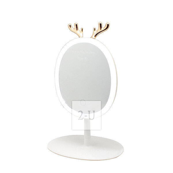 带 LED 灯首饰架梳妆镜 鹿角