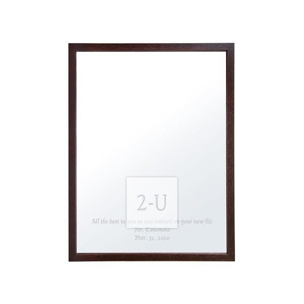 带磁铁镜子 棕色长方形